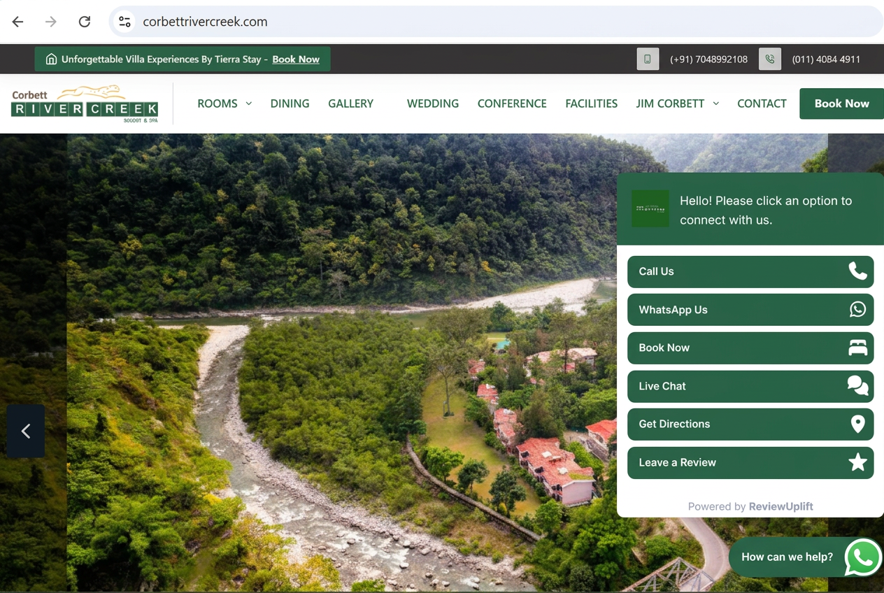 Smart Button live on corbettrivercreek.com