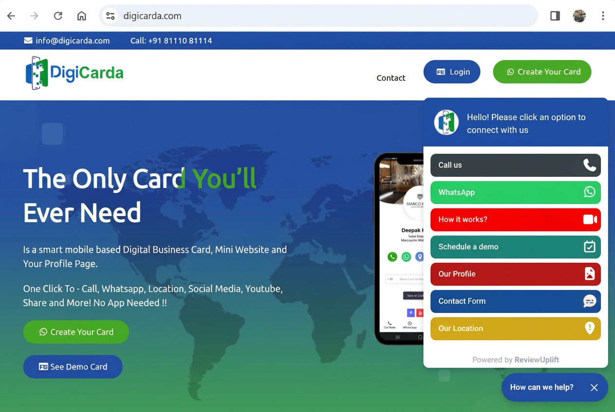 Smart Button live on digicarda.com